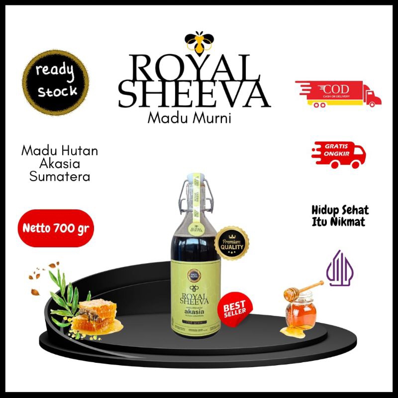 

Madu Murni Royal Sheeva Madu Premium Hutan Sumatera Halal MUI 700 gr Botol Kaca Lulus Uji Lab