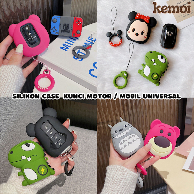 Silikon Gantungan Kunci Mobil Motor/ Cover Kunci Remote Mobil Motor Case Casing Kunci Model Lucu Mot