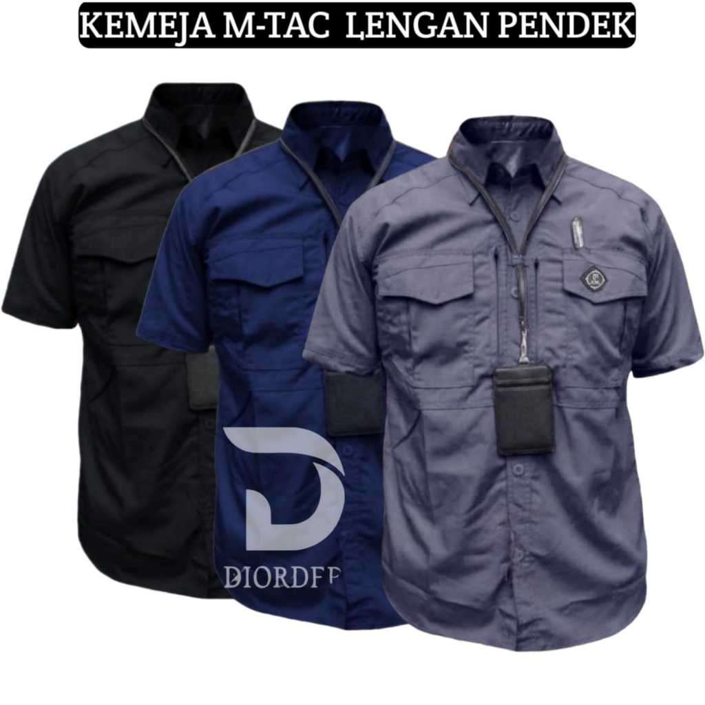 Kemeja Tactical Lapangan Pdl M-tac Lengan Pendek - Baju Tactical PDL Kerja Kantor Bahan American dri