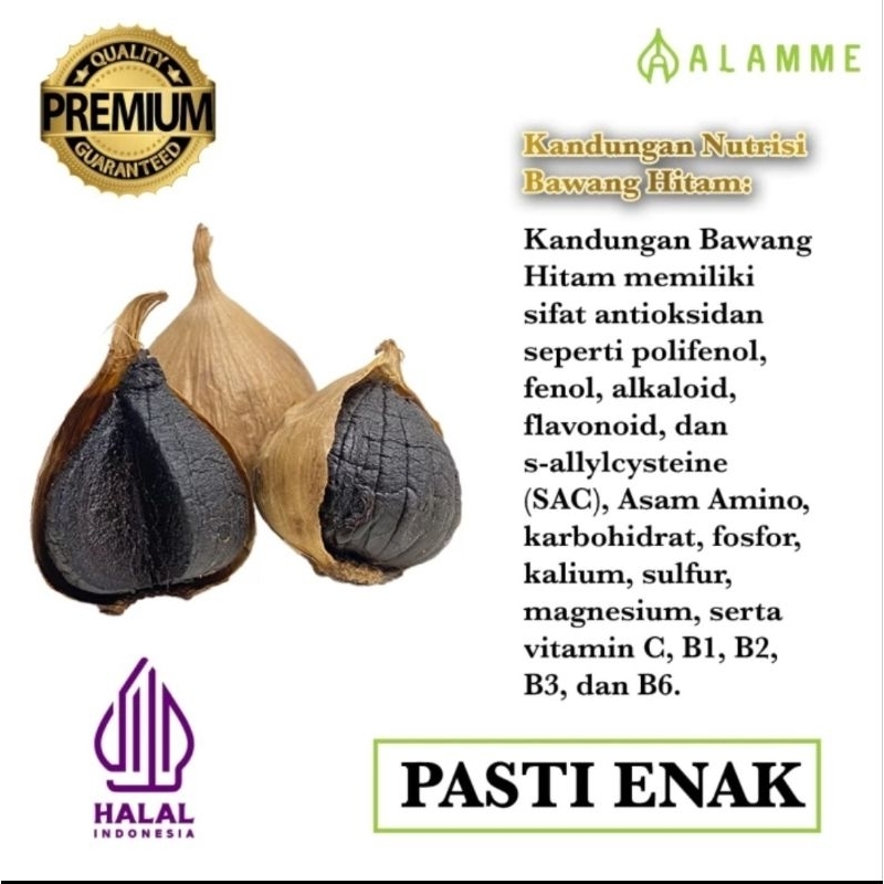 

Black Garlic Bawang Hitam Tunggal Lanang Premium Alamme 250