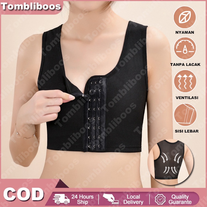 KODE R27P Rompi Kamisol Tipis Pakaian Dalam Korset Wanita Breast Binder Tidak Ada Bantalan Bra Bagia