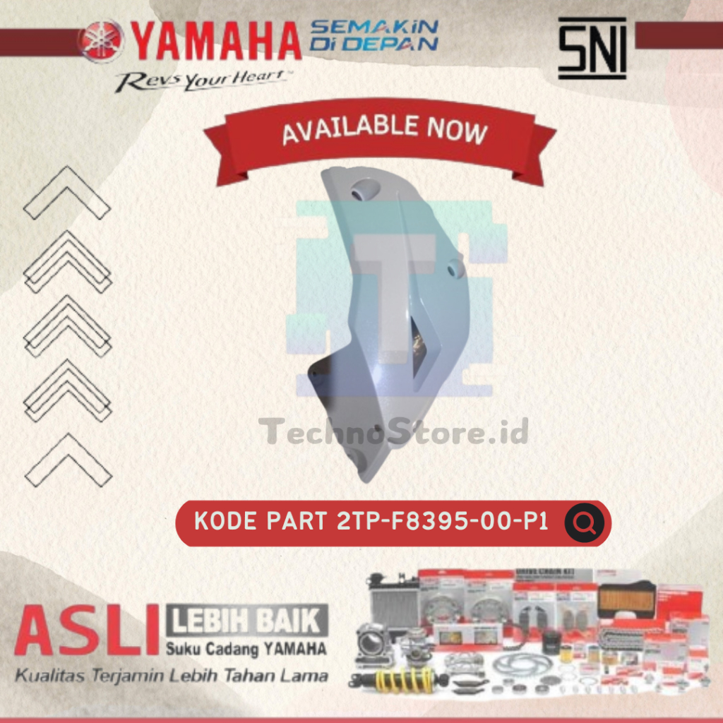 Cover Lower Tutup Under Cowl Kanan Vixion NVL Putih ORIGINAL YAMAHA 2TP-F8395-00-P1