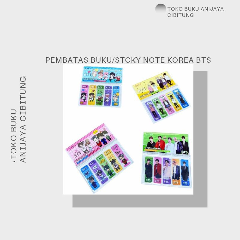 

PEMBATAS BUKU/STCKY NOTE KOREA BTS