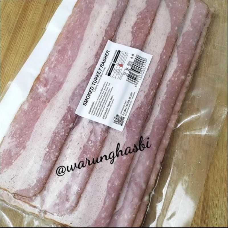 

Smoked Tukey Bacon halal 250gr