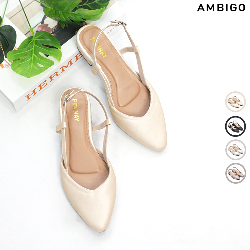AMBIGO Sandal Wanita Sepatu Mules Heels Callista 3 Cm