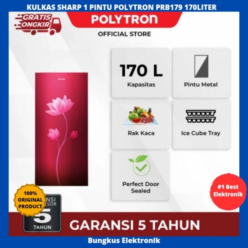 KULKAS POLYTRON 1PINTU PRB179 170L KULKAS POLYTRON 1 PINTU