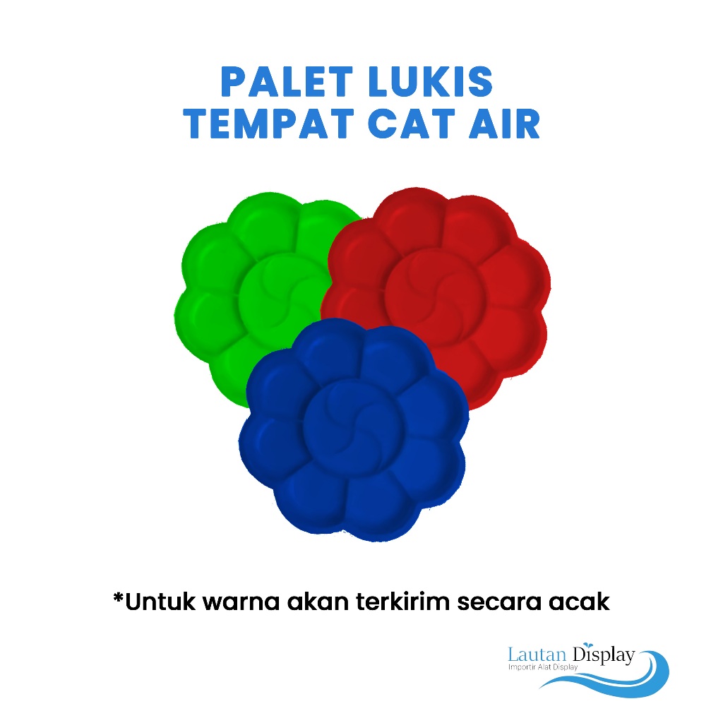 

Palet Lukis Plastik Pallete Plastik Palette Tempat Wadah Cat Air Cet Acrylic Painting Warna Random