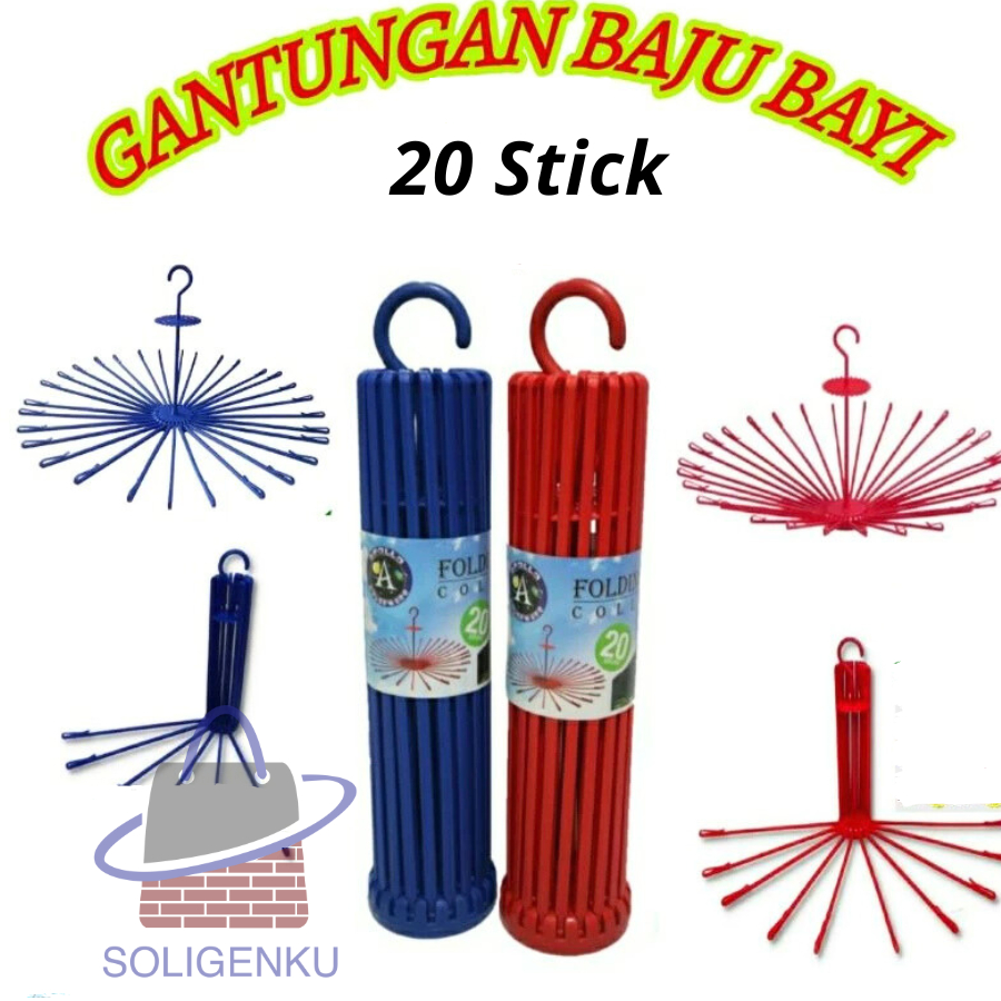 Jemuran Bayi Apollo 20 Stick / gantungan baju bayi Apollo 20 Stick /Jemuran Bulat Putar Murah