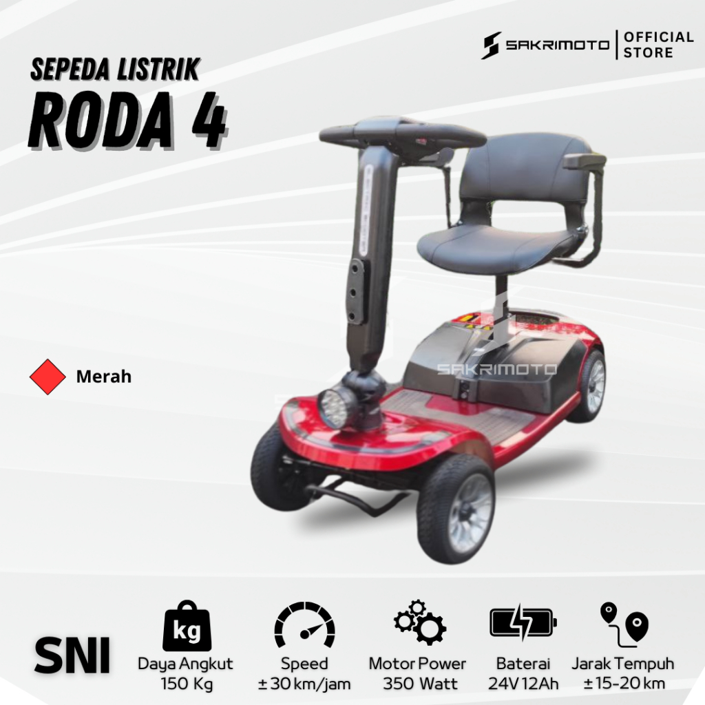 scooter uno Antelope roda 4 - sepeda listrik roda empat - MALEO roda empat