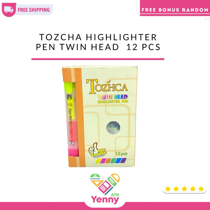 

Tozcha Highlighter Pena Twin Head | Stabilo 2 Warna 12 Pcs | Stabilo Tozcha Twin Head