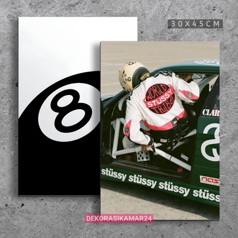 Poster dinding stussy vintage - Hiasan kamar cowok Dekorasi Pajangan