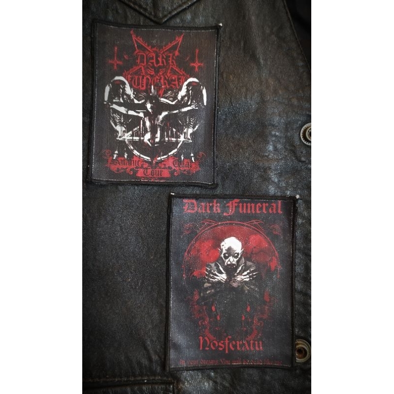 Woven patch black metal patch band black metal emblem assecories Dark Funeral