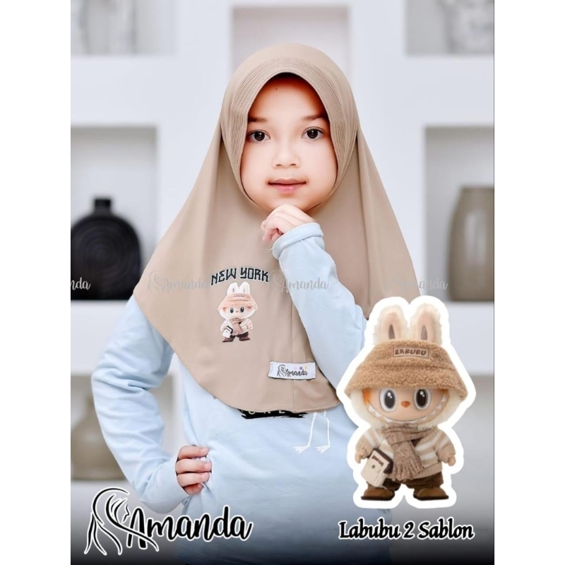 AMANDA HIJAB KERUDUNG ANAK X LABUBU