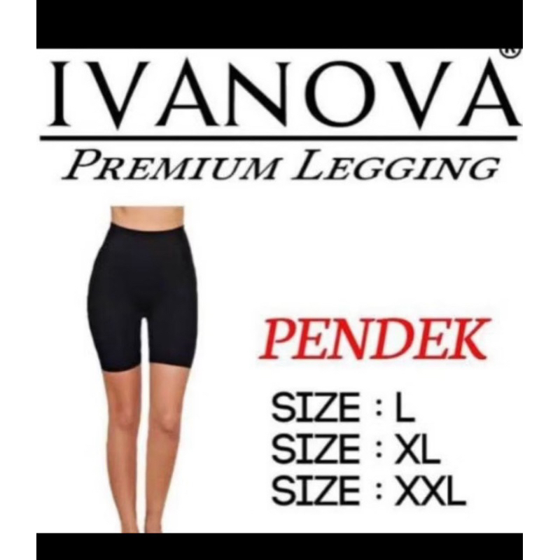 LeggingPendek Wanita Premium SHORT Spandex Lembut Ivanova
