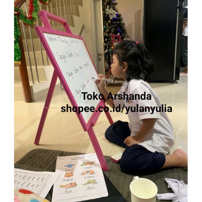 

RAIH DISKON Papan Tulis 6x8 white board ukuran besar standing gratis spidol penghapus