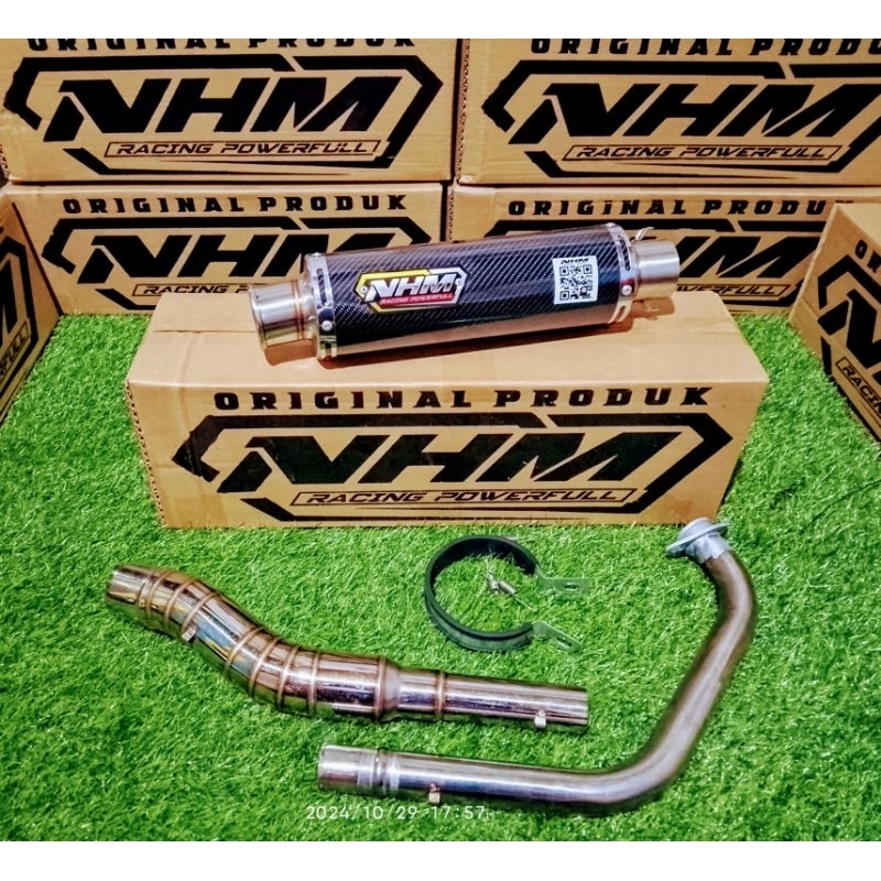 Knalpot Racing Original NHM Custom DBS Karbon Suara Ngebas Padat Pnp Sonic Byson Megapro Vixion Xabr