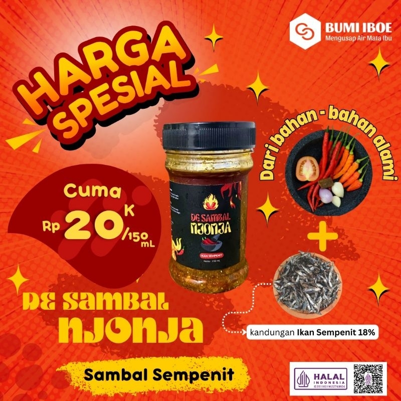 

De Sambal Njonja Varian Ikan Sempenit 150 ml