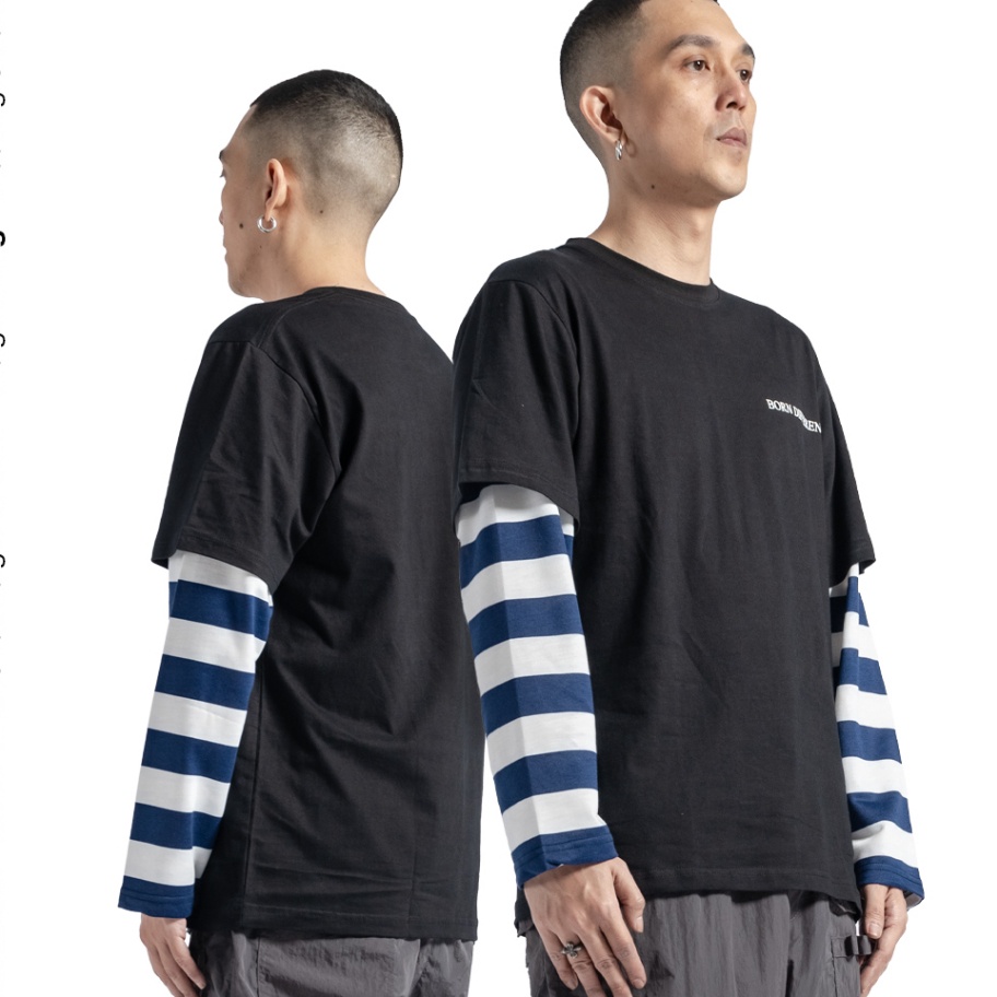 Wellborn Fukazi LS Tshirt Stripe Navy