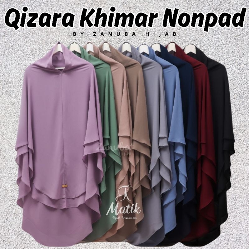 Qizara Khimar NonPad Vol.2 Oval model U by Zanuba Hijab JILBAB SYARIE