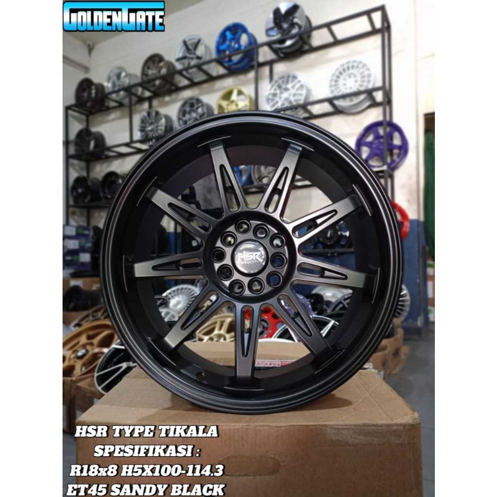 Velg mobil hsr ring 18 lebar8 et45 hsr tikala bisa untuk alphard, zenix, terios civic dll