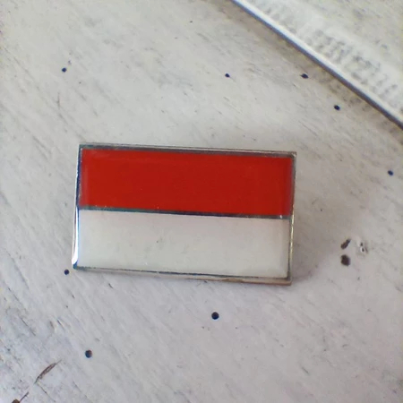 Pin bendera merah putih 100 biji  logam lapis resin pin merah putih