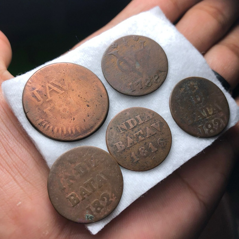 Koin Asli VOC Java LN Indie Batav Borongan 5pcs