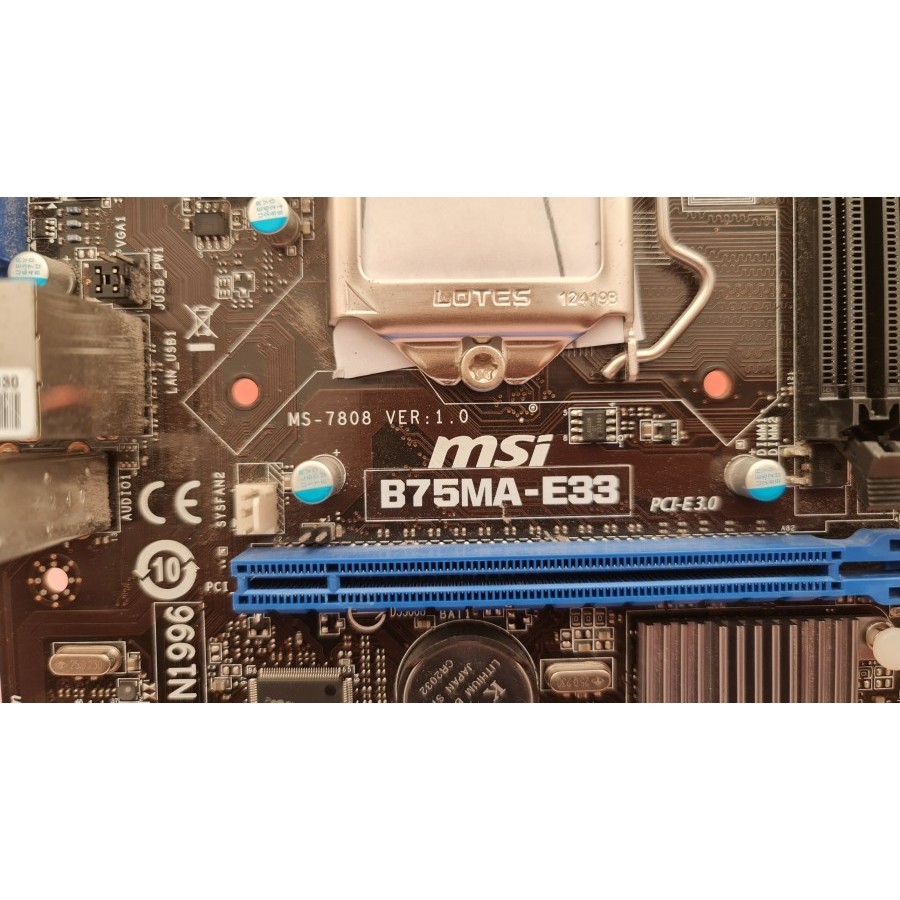 Motherboard MSI b75ma e33 LGA 1155 DDR3 16GB USB 2.0 B75 untuk i3 i5 i