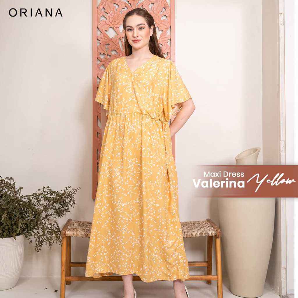 Daster Jumbo Oriana Daster Kekinian V-Neck Valerina Series| Daster Busui