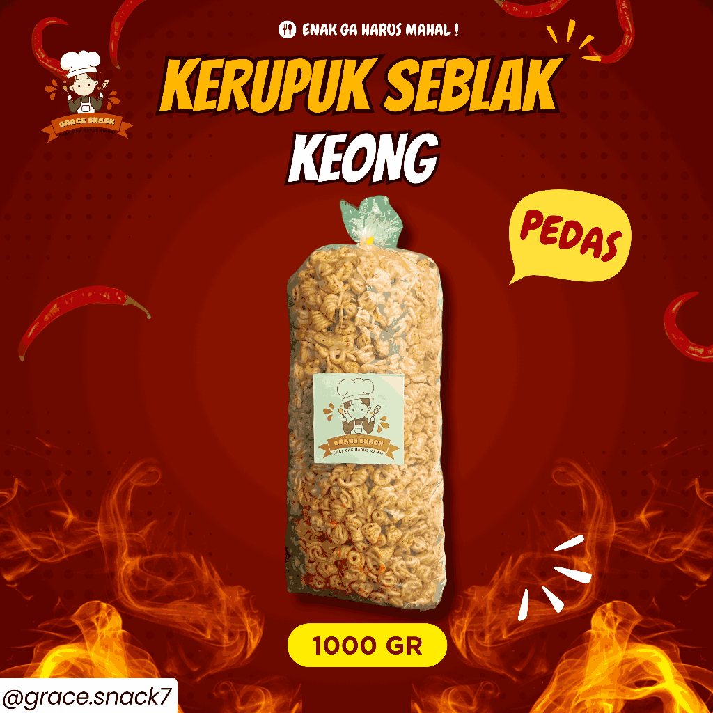 

KERUPUK SEBLAK KEONG 1 KG - Grace Snack