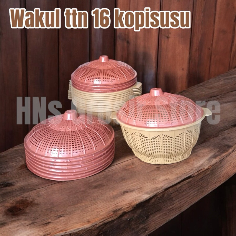 (isi 12bj) Wakul hajatan plus tutup ttn kopi susu plastik diamter 28 cm grosir