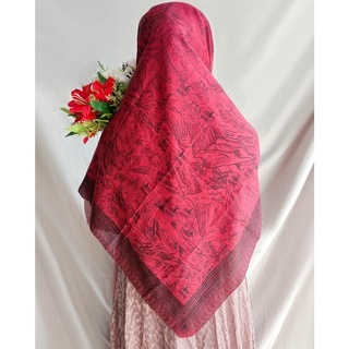 Hijab voal premium motif LC |syar'i uk 130x130 cm| segiempat