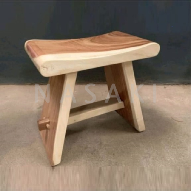 Kursi Stool Kayu Trembesi Cafe Solid Sofa Bar Minimalis Bench