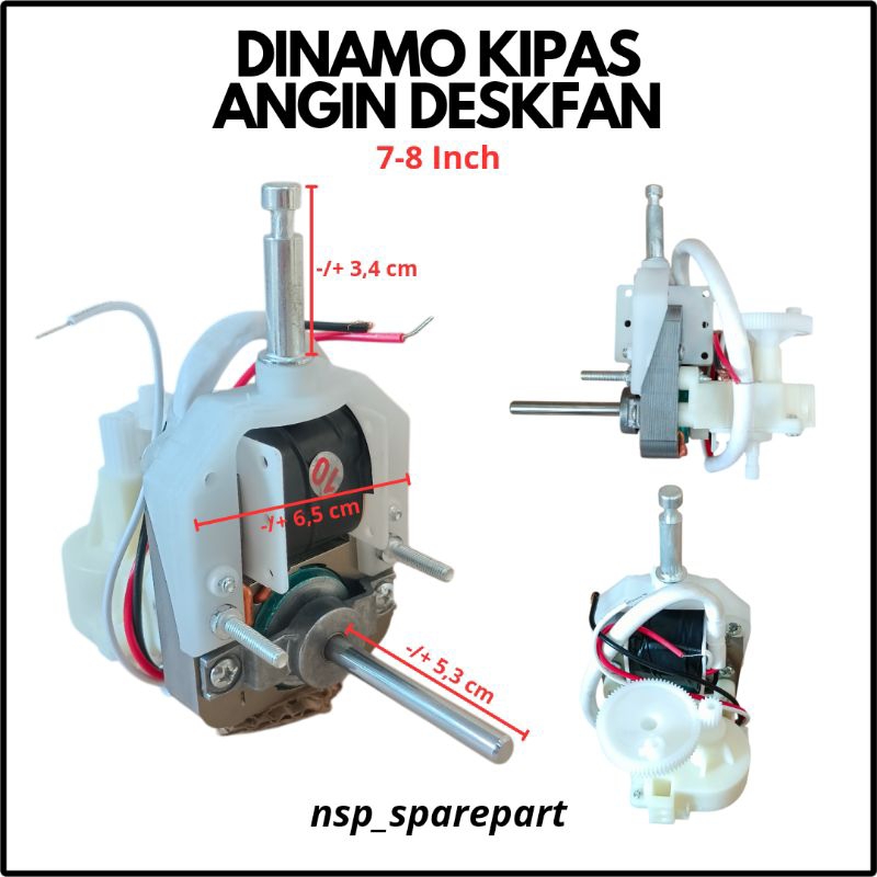 Dinamo Kipas Deskfan 7/8 Inch Mesin Kipas Angin Meja 2 Speed ( Sanex dll )