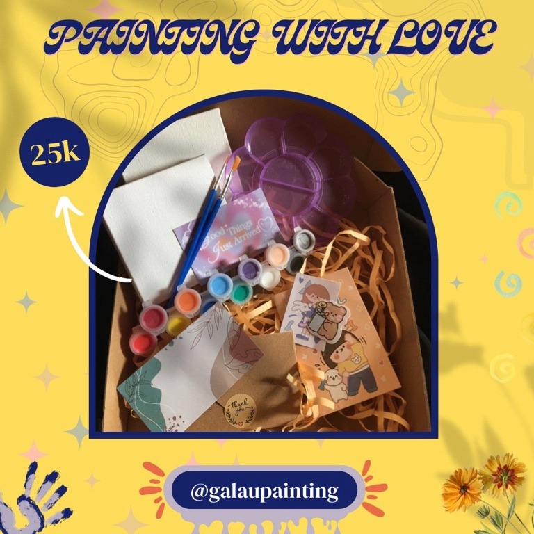 

Super Viral Paket Lukis Berdua Satu Set Lukis Paket Lukis Kanvas 1x1 cm Paket Lukis Murah Painting Kit Painting With Love by galaupainting