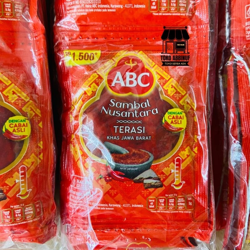 

10 PCS - ABC SAMBAL TERASI NUSANTARA KHAS JAWA BARAT - 1 RENCENG