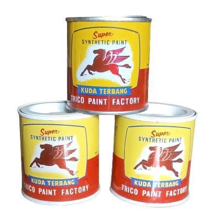 Free Garansi  Cat Kayu Dan Besi Cap Kuda Terbang  LigaTex Cat Minyak Ukuran kecil 1 Liter