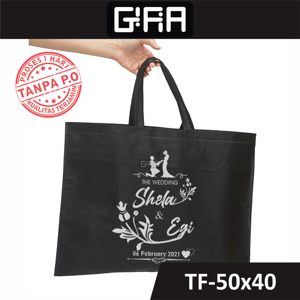 

Goodie Bag Sablon Custom / Tas Spunbond Sablon 50x40 cm