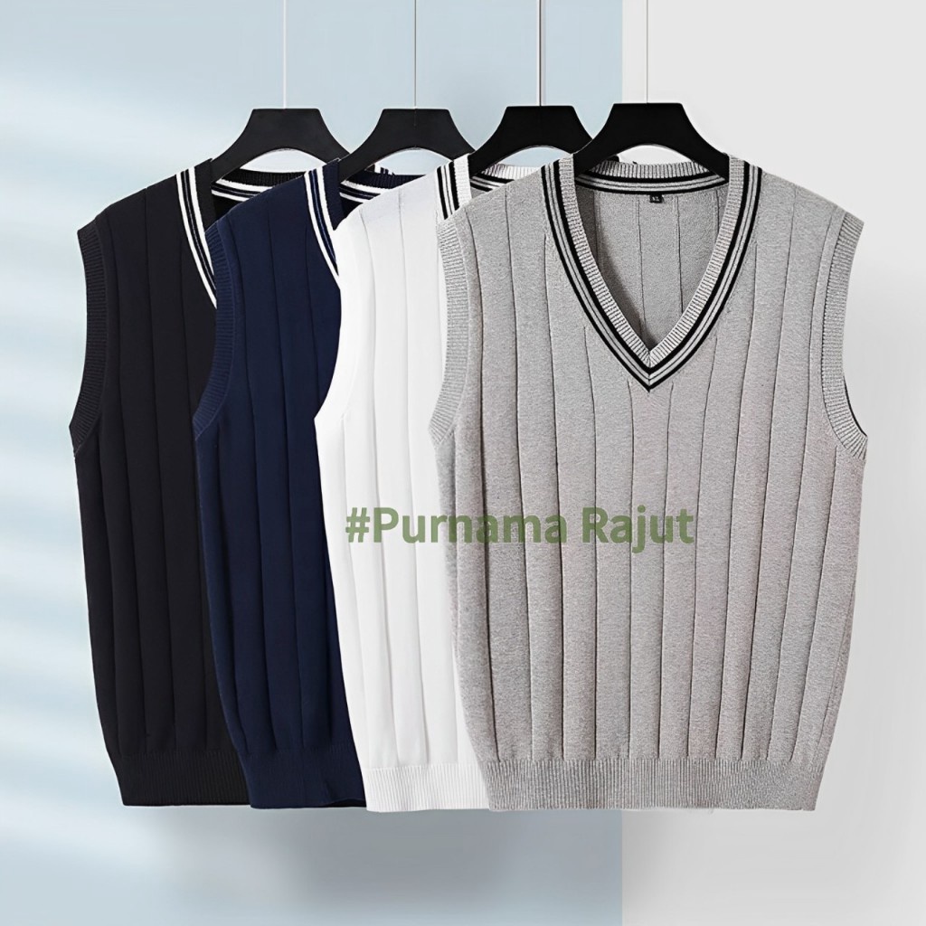 Rompi rajut atasan pria wanita baju rajut outerwear