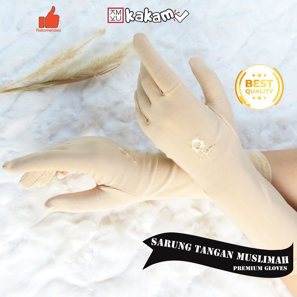 Kakamu Sarung Tangan Wanita Muslimah Full Jari Sarung tangan pengantin
