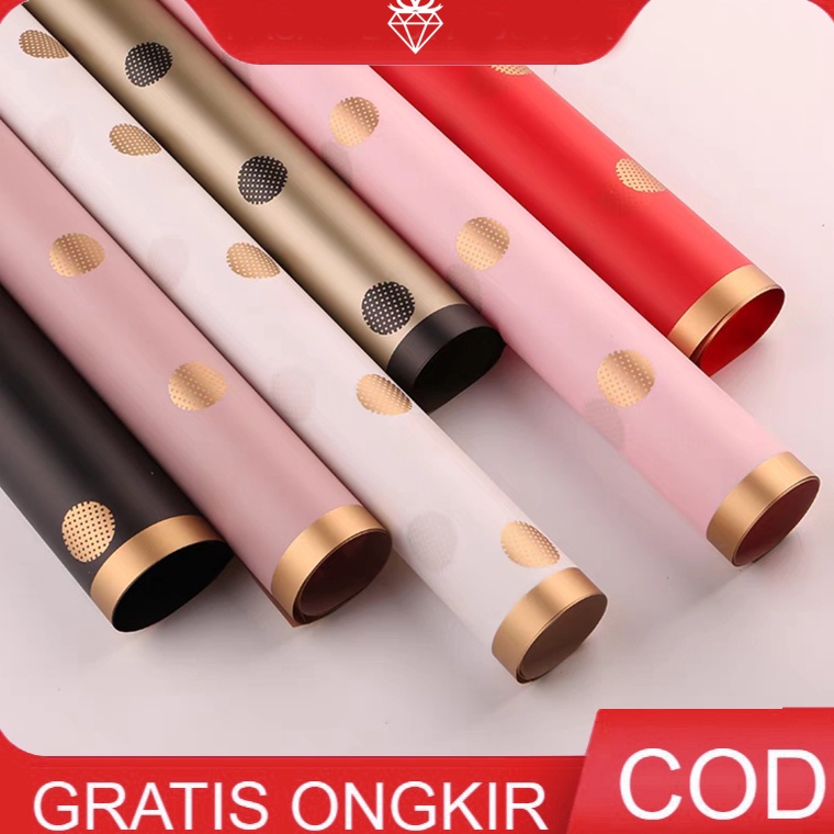 

Baru Hemat 2 LEMBAR Wrapping Polkadot Flower Paper Cellophane Buket Bunga W13