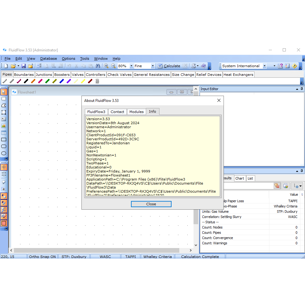 Piping Systems FluidFlow Windows