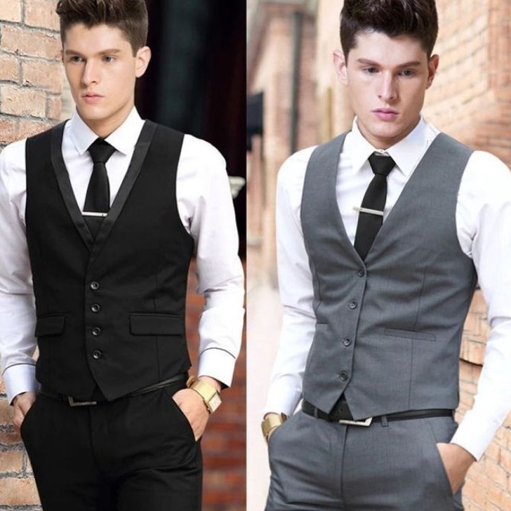 RZL APPAREL  Rompi Vest Pria Slimfit Hitam Abu Navy Marun Putih Rompi Jas Pria