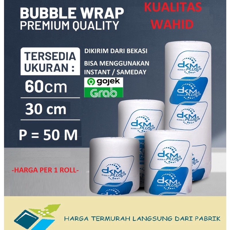 

Terlaris BUBBLEWRAP DKM Plus Premium Plastik Bubble Wrap Hitam Bening 5 Meter