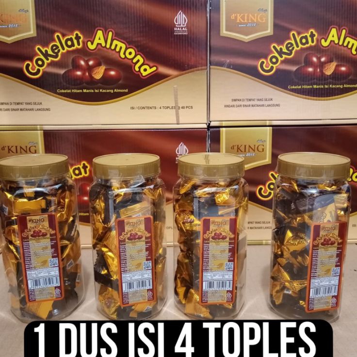 

KUALITAS TERBAIK 1 Dus 4 Toples Coklat Almond dKING coklat almond