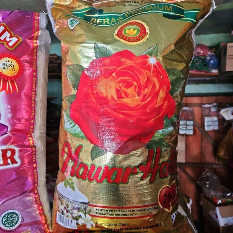 

Beras Premium Mawar Hati 25 kg