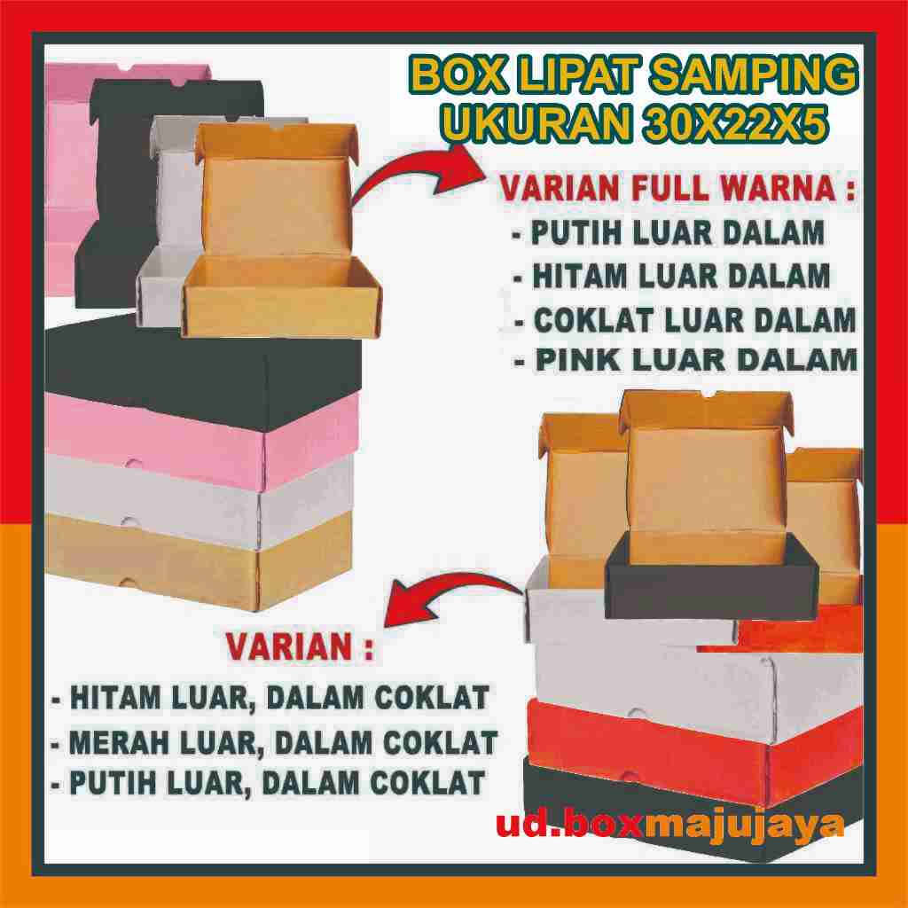 

Box 30x22x5 Cm / Box Lipat Samping / Kardus Polos