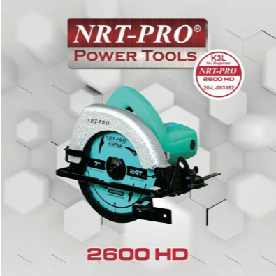 NRT PRO 2600 HD/2600HD Mesin Circular Saw 7 Inch Low Watt 800W