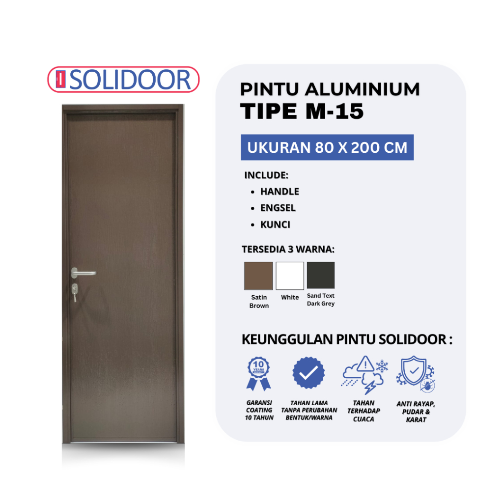 Pintu Aluminium SOLIDOOR M-15