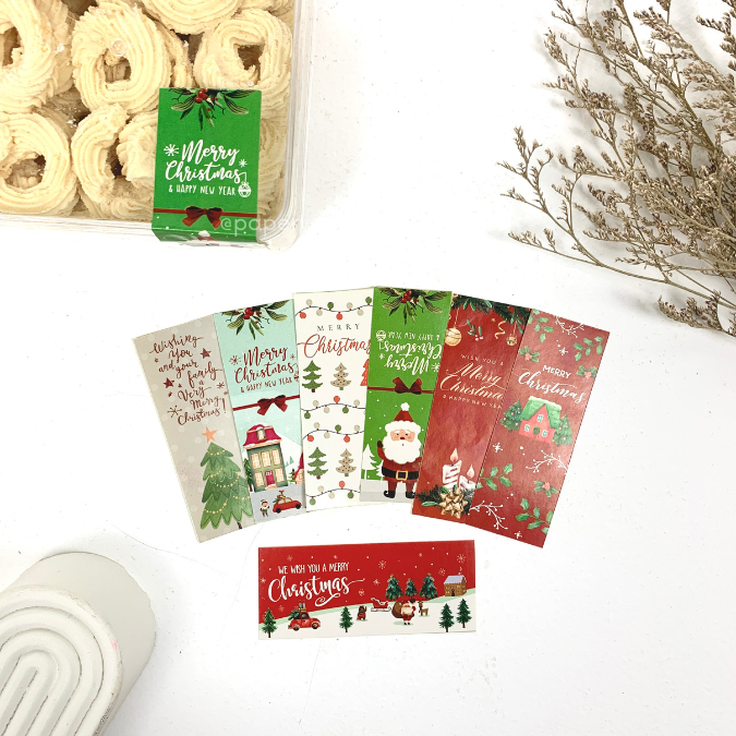 

Sticker Label Segel Toples Hampers 3 x 8 cm - Christmas / Natal