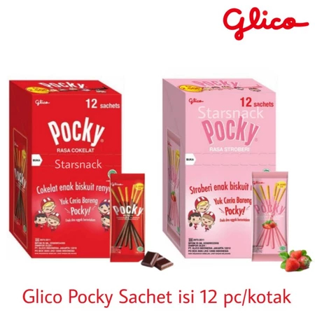 (BOX) Pocky Glico Sachet ( 12 Sachet )